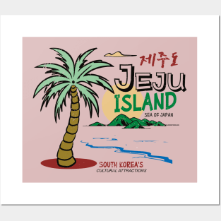 Jeju Island South Korea Distressed Posters and Art